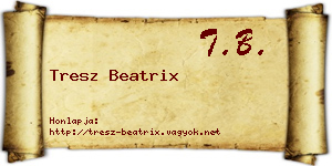 Tresz Beatrix névjegykártya